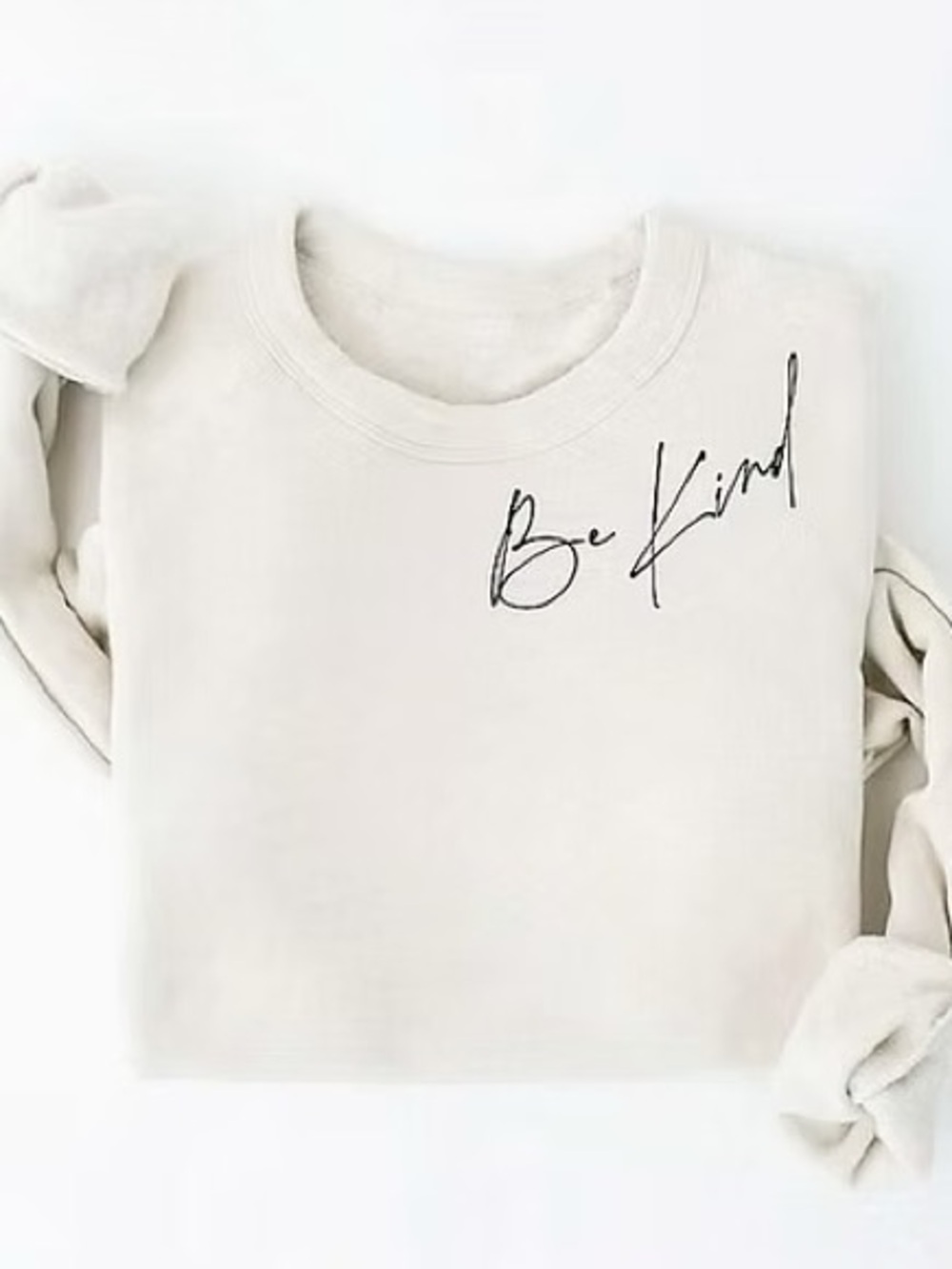 Oat Collective - Be Kind Script Crewneck Sweatshirt - Cream